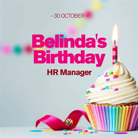 With the right birthday wishes for boss, you can offer your thanks and give a fun celebration of their life. Happy birthday Belinda (HR Manager)! #happybirthday 30 ...