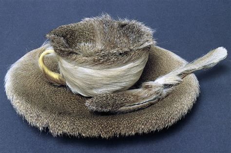 Meret Oppenheim Object Fur Covered Cup Saucer And Spoon Cup Inches In Diameter