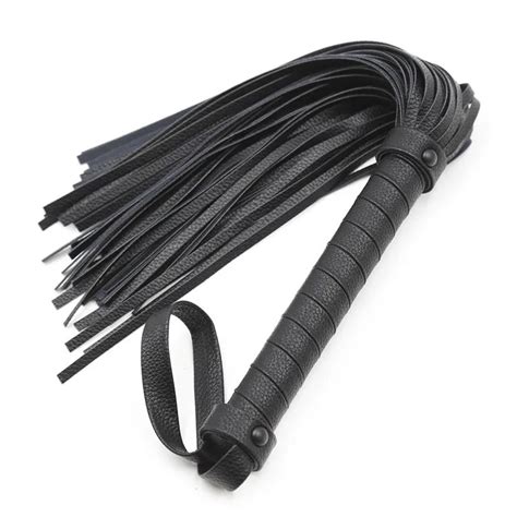 54cm Long Leather Sexy Whip Fetish Spanking Paddle Bondage Whip Slave