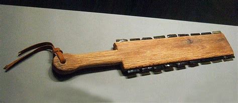 This Is A Macuahuitl An Ancient Aztec Weapon Made From Wood Gum And