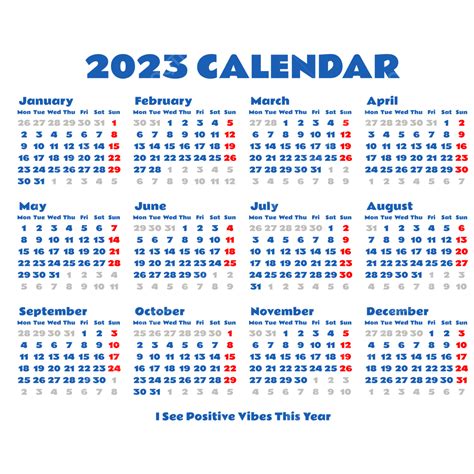 Simple Minimalist 2023 Calendar Design Template Kalender 2023 Calendar