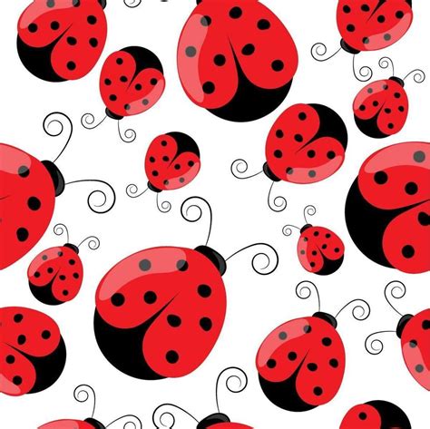 Ladybug Seamless Pattern 1268897 Vector Art At Vecteezy