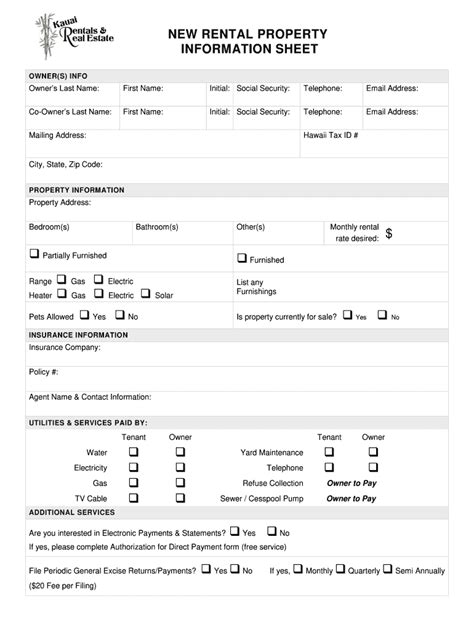 rental property information sheet template fill out and sign online dochub