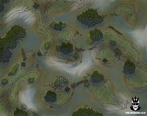 Swamp Battlemap Dndmaps D D Maps In 2019 Map Fantasy