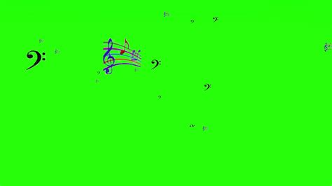 Green Screen Clips Music Notes Moving Right To Left 1 Youtube