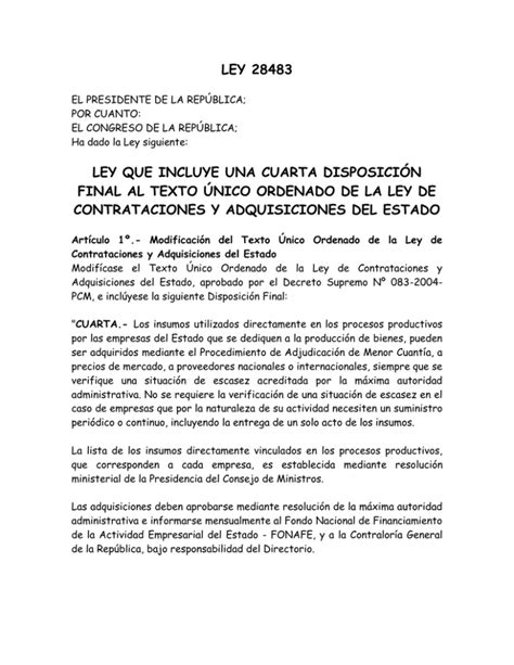 LEY 28483 Grupo Propuesta Ciudadana