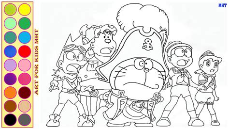 Cowboy Doraemon And Nobita Coloring Pages Patricia Sinclairs