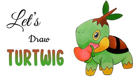 How To Draw Turtwig Step By Step Art Tutorial 4k Youtube