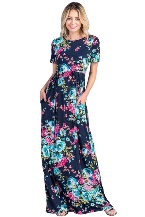 Floral Short Sleeve Summer Maxi Dress Buy Summer Maxi Dressshort