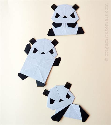 Cute Panda Bamboo Origami Origami Tutorials Origami Animals Cute