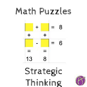 With them they learn to associate concepts, lateral thinking, and concentration, among many other benefits, which you can appreciate it's time to do simple maths puzzles with answers and have fun at the same time! Math Puzzle, Get Students Thinking - Teacher Tech