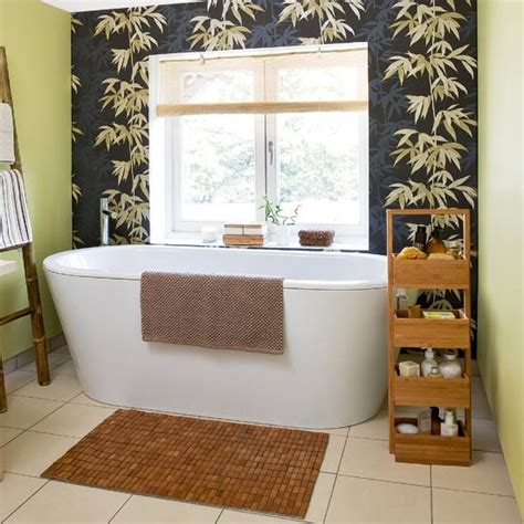 If you are renovating a bathroom, here 32 beautiful tile ideas to inspire you. Oriental-style bathroom | Bathroom designs | Bathroom ...
