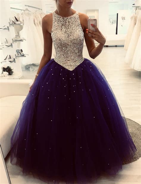 Purple Quinceanera Dressestulle Ball Gownsweet 16 Ball Gown Tulle