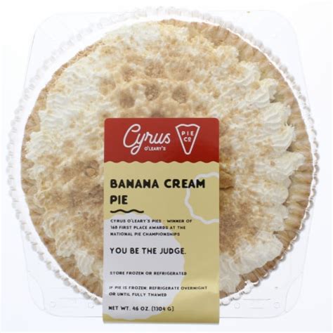 Cyrus O Leary S Pies Banana Cream Pie 46 Oz Kroger
