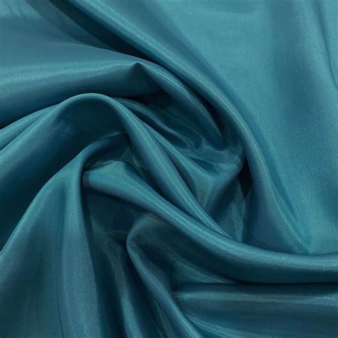 Turquoise Blue 100 Acetate Lining Fabric — Tissus En Ligne