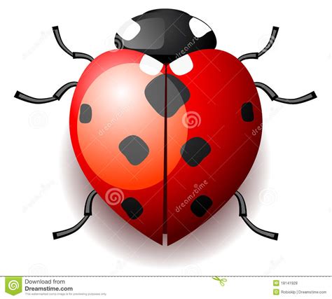 Open a blank canvas in picmonkey editor. Heart shaped ladybug stock vector. Illustration of holiday ...