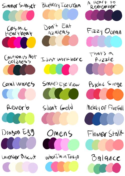 Color Palette Drawing F2u Pastel Color Palettes 2 By Horror Star On