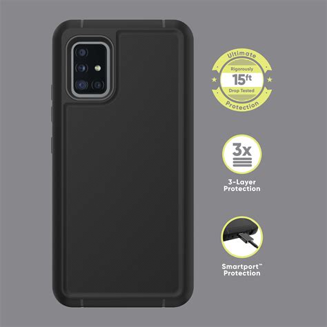 Onn Rugged Phone Case With Built In Antimicrobial Protection For