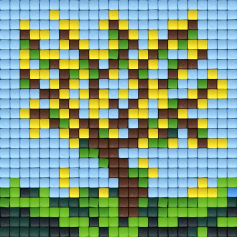 Autumn Tree Pattern Pixelhobby Pixelt Kanaviçe Oya örnekleri