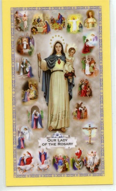 Our Lady Of The Rosary 3 Holy Card Prayer Card Pack Of 25 In 2020