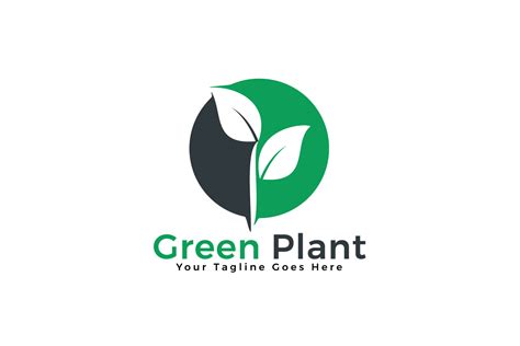 Green Plant Vector Logo Design