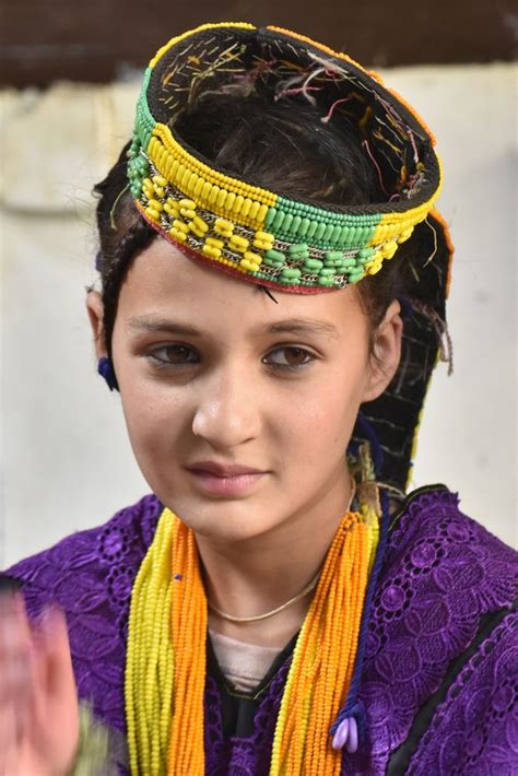 Hindukush Pakistan August 13 2018 Portrait Of Kalash Tribe Woman In National Costume