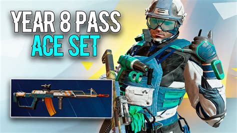 year 8 pass exclusive ace bundle 3d weapon skin attachment skin in game showcase r6
