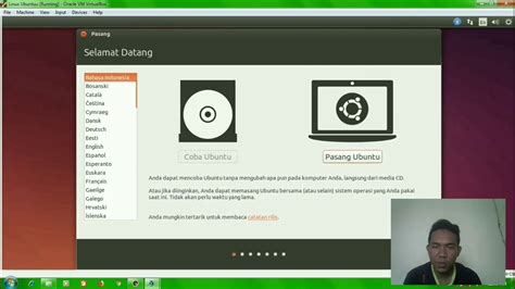 Cara Instal Linux Ubuntu Di Virtualbox Youtube