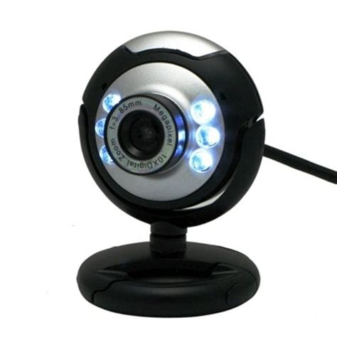 Usb Webcam High Definition 120 Mp 6 Led Night Light Web Camera Buit In