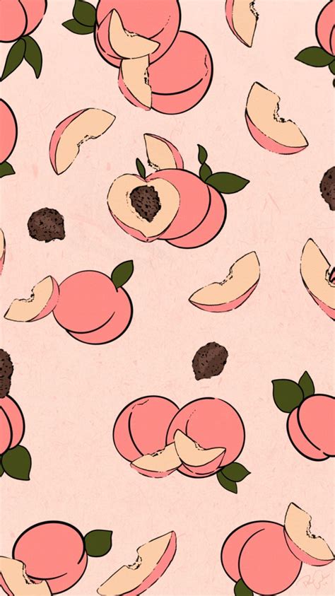 Peach Illustration In 2020 Peach Wallpaper Fruit Wallpaper Peach