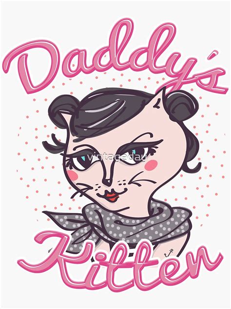 Daddy S Kitten Tee Abdl Little Ab Dl Ageplay Sticker For Sale By Vintageday Redbubble
