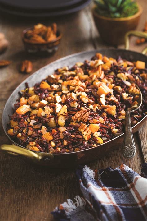 Wild Rice Pilaf Recipe With Butternut Squash Pecans Warm Fall Spices