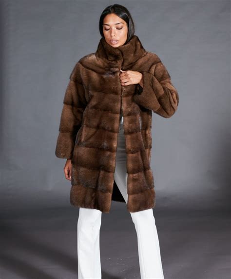 Mink Fur Coat Real Mink Fur Jacket Brown Color Furriers Online D Arienzo