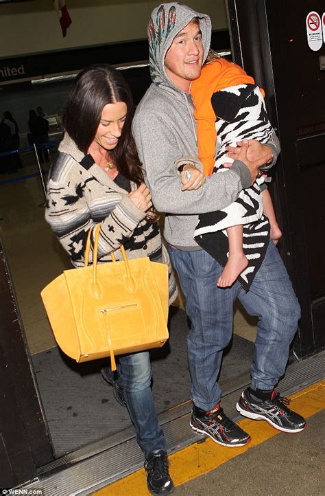 Alanis Morissette And Son Ever Arrive At Lax With Mario Souleye Treadway Daily Mail Online