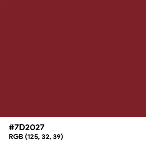 Red Dahlia Pantone Color Hex Code Is 7d2027