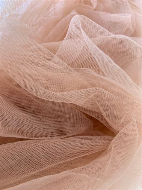 Dust Pink Fine Tulle Netting Fabric Skin Flesh Color Tulle Etsy