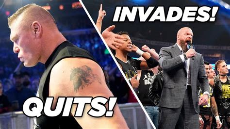 Brock Lesnar Quits Nxt Invades Wwe Smackdown Youtube