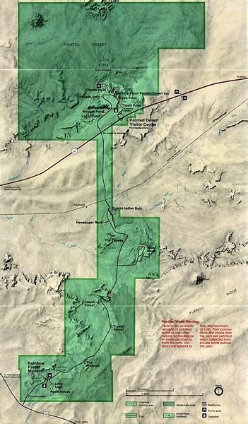 Petrified Forest Map Painted Desert Arizona Usa Mappery
