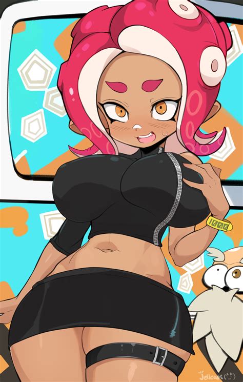 Octoling Player Character Octoling Girl Agent 8 And Capn Cuttlefish