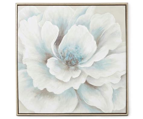 White Flower Canvas Art With Frame Big Lots Flower Canvas Wall Art