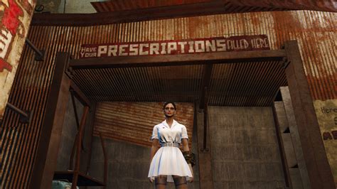 Laundered White Nurse Dress At Fallout 4 Nexus Mods And Community