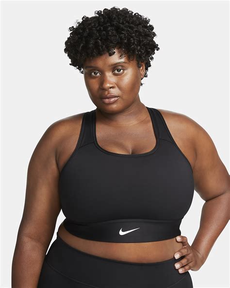 Nike Swoosh Womens Medium Support 1 Piece Padded Longline Sports Bra
