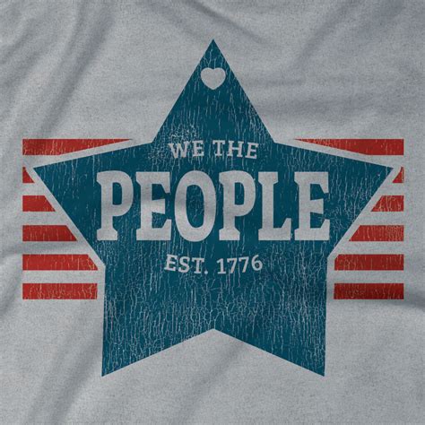 We The People Est 1776 Star Unisex Soft Light Weight Patriotic