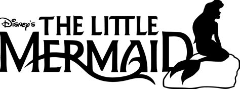 01 The Little Mermaid Black Disneys Little Mermaid Logo Free