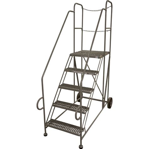 Cotterman Straddle Trailer Rolling Ladder — 5 Step 800 Lb Capacity