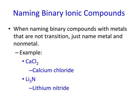 Ppt Writing Formulas For Binary Ionic Compounds Powerpoint