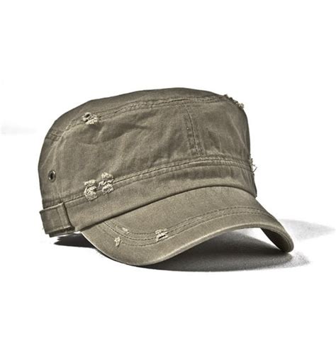 Vintage Washed Military Short Brim Hat Ubicaciondepersonascdmxgobmx