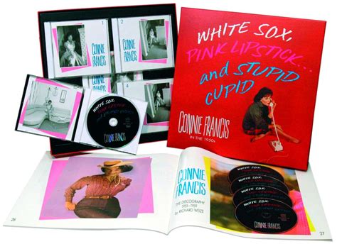 Connie Francis Box Set White Sox Pink Lipstick And Stupid Cupid 5 Cd Deluxe Box Set Bear