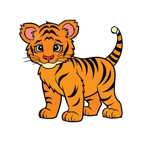 Tiger Cartoon Vector Tiger Cartoon Cartoon Tiger Png And Vector With