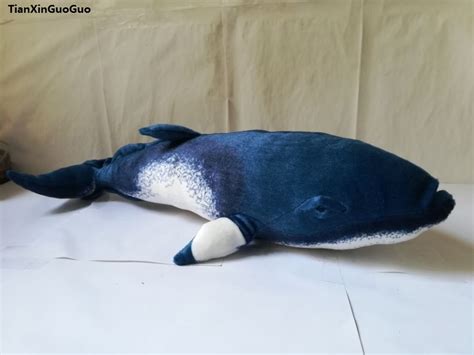 About 50cm Simulation Whalebone Whale Plush Toy Blue Whale Soft Doll
